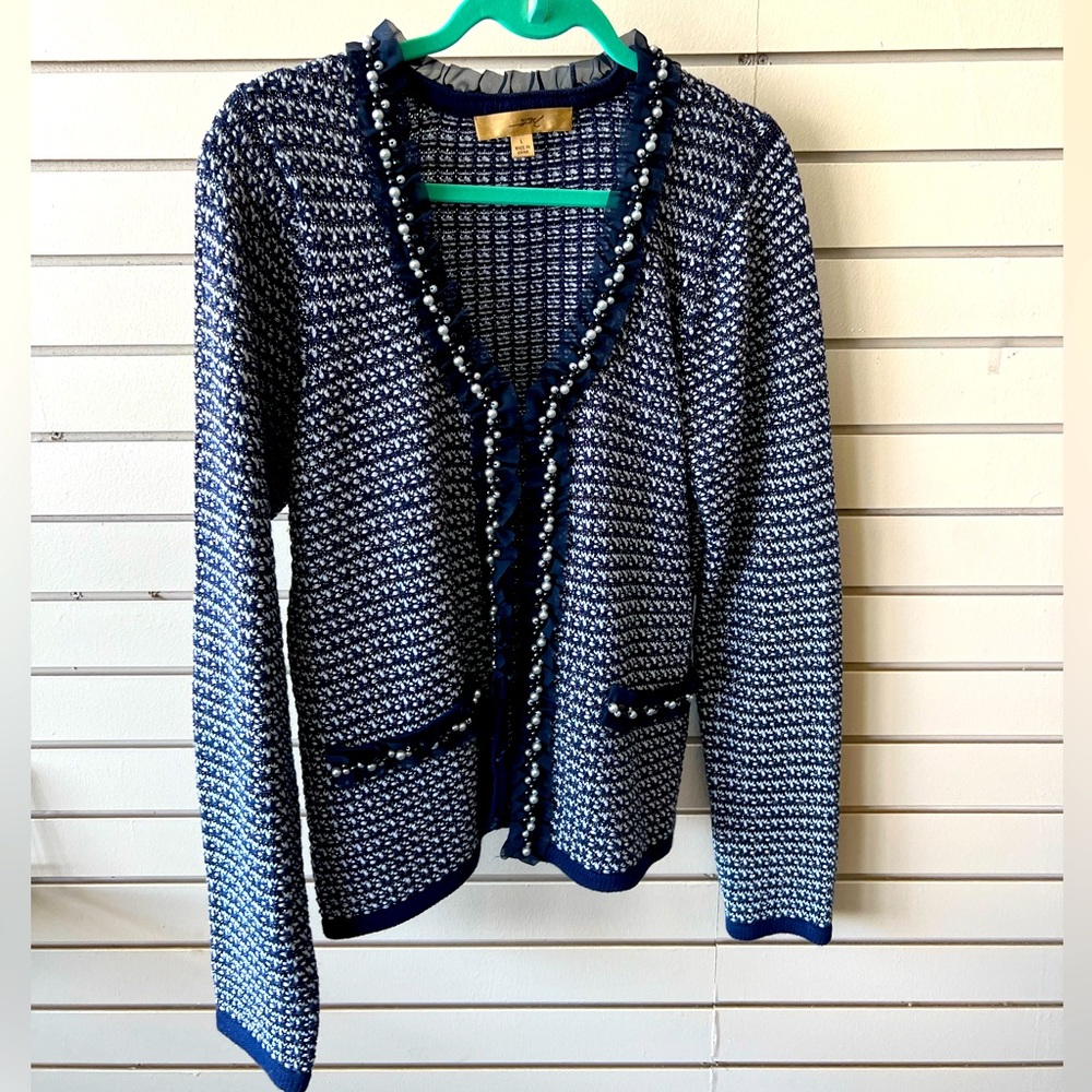 Motto Women’s Size L Blue Cardigan Sweater. Excellent Condition!